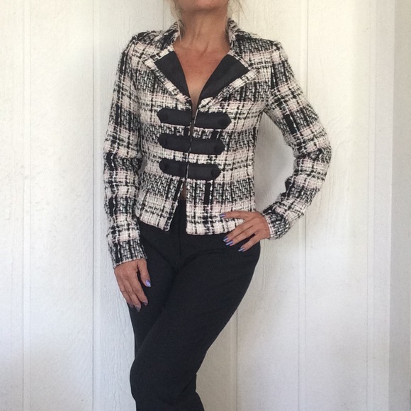 Wet Seal Jackets & Blazers - WET SEAL TWEED BLAZER LARGE JUNIORS NWT